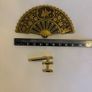 Brass  - Miniature Toledo Brass Fan on Stand Image 3