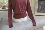 Zara burgundy fine knit uk10 bnwot