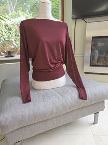 Zara burgundy fine knit uk10 bnwot