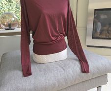 Zara burgundy fine knit uk10 bnwot