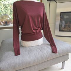 Zara burgundy fine knit uk10 bnwot