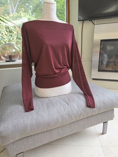 Zara burgundy fine knit uk10 bnwot