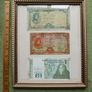 Three framed Irish Lady Lavery pound notes, All original notes not copies Image 7