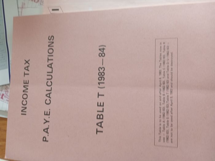 tax books,ie  p.r.s.i etc