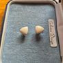 Vintage small white hypoallergenic earrings Image 6