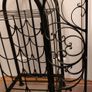 Antique Black Wrought Iron Wine Holder Image 4