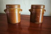 lovely duo of rustic French earthenware pots