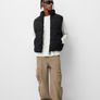 Men Black Puffer gilet Image 2