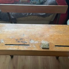Vintage double school desk and chair