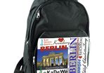 Large Black personalised custom printed school bags / back to school stationery