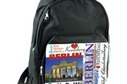 Large Black personalised custom printed school bags / back to school stationery