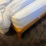Wooden frame slated king size bed Image 5
