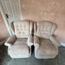3Piece Fabric Sofa Suite Beige Image 2