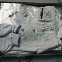 Baby boy pure linen christening outfit 0-6months