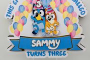 Bluey themed cake toppers