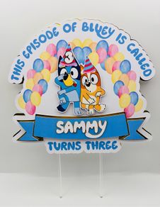 Bluey themed cake toppers