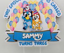 Bluey themed cake toppers