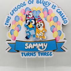Bluey themed cake toppers