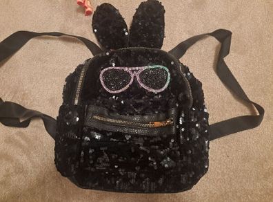Girls glitter ears backpack