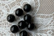 Beads 12 mm black obsidian gem stone crstaly
