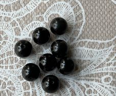 Beads 12 mm black obsidian gem stone crstaly