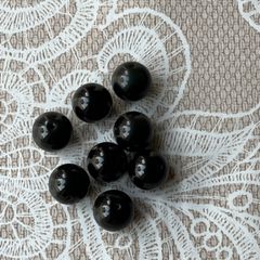 Beads 12 mm black obsidian gem stone crstaly