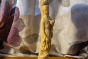 Rare Find. Vintage Resin Oriental Goddess Carved Statue/Holder