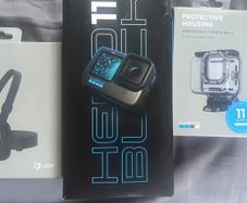 Go Pro Hero 11 Black, protective housing, chesty and curved + flat adhesive mounts