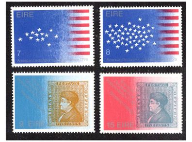 1976 Ireland Bi-Centenary of the American Declaration of Independence Commemorative Stamps Mint Never Hinged (MNH)