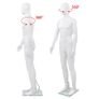 Full Body Male Mannequin with Glass Base Glossy White 185 cm Image 6