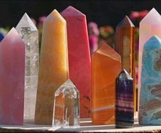 Variety of Crystal/Gemstone Towers, Rose Quartz, Clear Quartz, Howlite, Tigers Eye and more