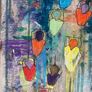 Original Abstract Painting of Cyclists Tour De France The Peleton Bike Bicycle Art  Gift Image 9