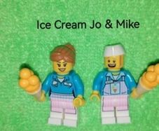 Lego Minifigures: Gangster, Sylvester the Cat, Ice Cream Mike and Jo, Hot Dog Vendor