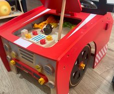 Assembled wooden car with mini storage
