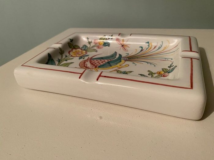 Portuguese hand painted large  ashtray/ trinket dish
