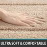 MULTIPLE SIZES AVAILABLE 40 x 60 cm, Non Slip Bathroom Mat, Soft Microfiber and Super Absorbent Bath Mats for Bathroom, Machine-Washable Bathroom Rug, White Image 3