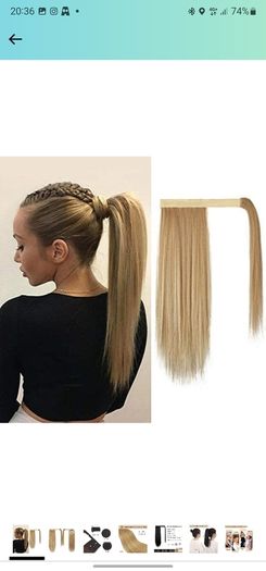 Blonde with highlights ponytail