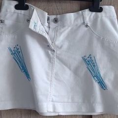 white mini skirt fits 6-8 worn twice