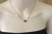 Gold tone and blue jewellery set