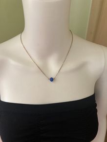 Gold tone and blue jewellery set