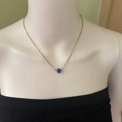Gold tone and blue jewellery set