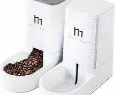 NEW SALE | Automatic Feeder and Waterer Set, Dogs Cats Food Feeder and Water Dispenser 3.8L, 2 in 1 Cat Food Water Dispensers for Small Medium Big Pets