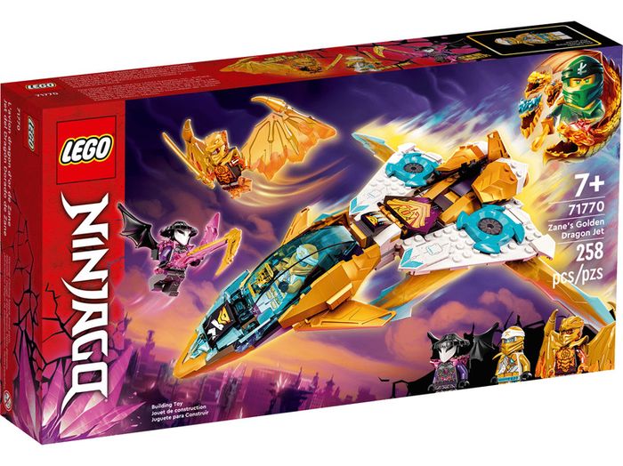 Lego set 71770 Zane's Golden Dragon Jet