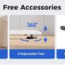 Electric Standing Desk, 2 Memory Buttons, 120x60cm Height Adjustable Desk for smart Pannel, 72-116cm, Sit Stand Desk with 2 Hooks, Home Office Desk, 2 pcs Desktops, White Image 3