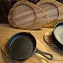 Cast Iron Mini Skillet Set with Wooden Serving Boards (Set of 4) Image 8