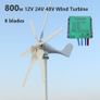 800 W Wind Turbine Generator 12 V 24 V 48 V, 6-Blade Horizontal Wind Turbine with MPPT Charge Controller for Home (48, Volt) Image 4