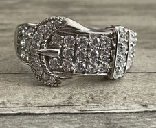 Sterling Silver Buckle Ring