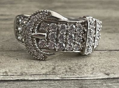 Sterling Silver Buckle Ring