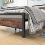 Single Bed Frames Solid Bedstead Base with Wood Headboard Image 6