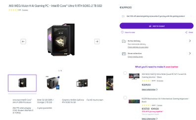 Msi Meg Vision X Ai | Intel Ultra 9 285k | Rtx 5080 | 64gb Ddr5 | 2tb Gen 5 Ssd